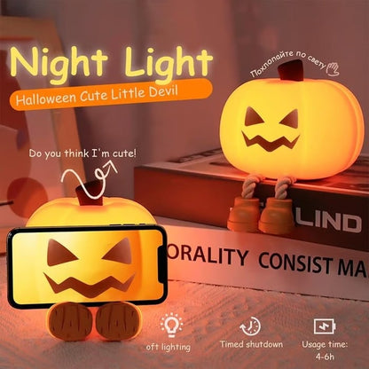 👻🚪🍬Halloween Pumpkin Night Light - Mini Rechargeable LED Touch Lamp