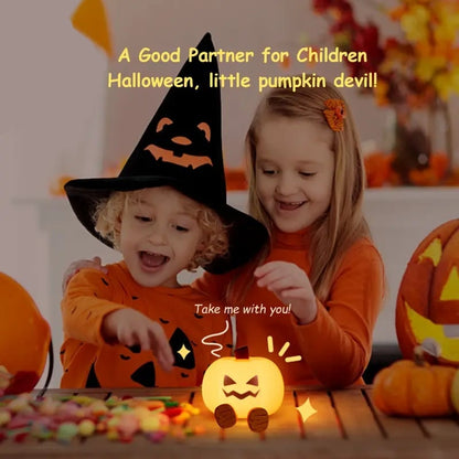 👻🚪🍬Halloween Pumpkin Night Light - Mini Rechargeable LED Touch Lamp