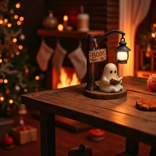 🔥👻📖Cute Ghost Reading Lantern - BOO!(✨Same as in the video)