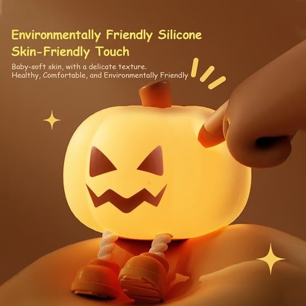 👻🚪🍬Halloween Pumpkin Night Light - Mini Rechargeable LED Touch Lamp