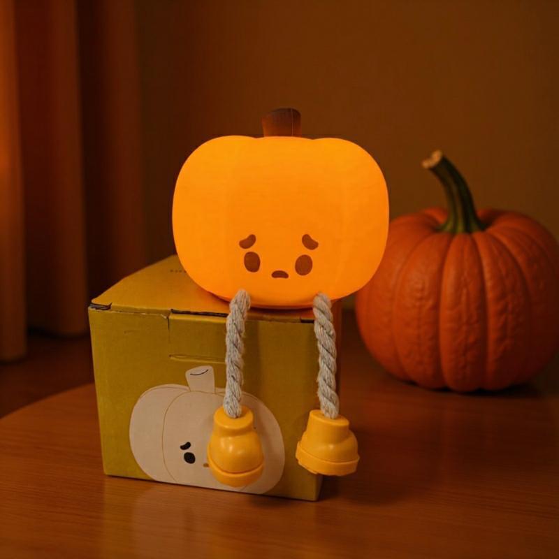 👻🚪🍬Halloween Pumpkin Night Light - Mini Rechargeable LED Touch Lamp