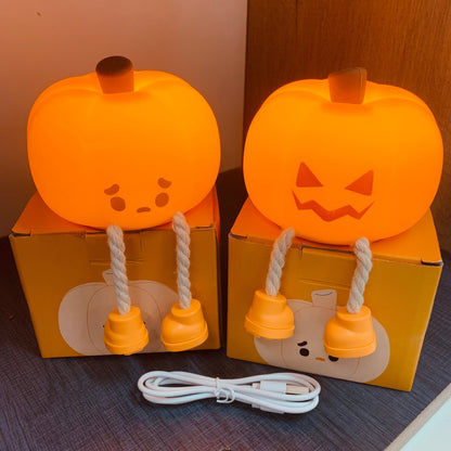 👻🚪🍬Halloween Pumpkin Night Light - Mini Rechargeable LED Touch Lamp
