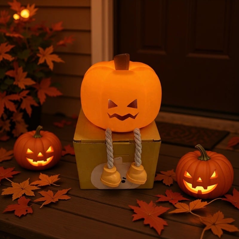 👻🚪🍬Halloween Pumpkin Night Light - Mini Rechargeable LED Touch Lamp